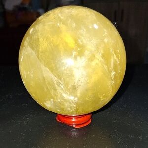 Yellow Citrine Crystal Sphere